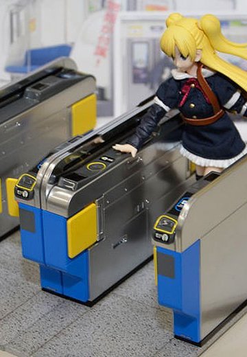 1/12スケール 鉄道小物系列 EK-08 自动改札机日本信号制GX7（青色タイプ） | Hpoi手办维基