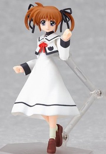 figma #SP-7 魔法少女奈叶 エース&魔法少女奈叶 A's PORTABLE - THE BATTLE OF ACES - 高町 なのは|尤诺・斯克莱亚 School Uniform  | Hpoi手办维基