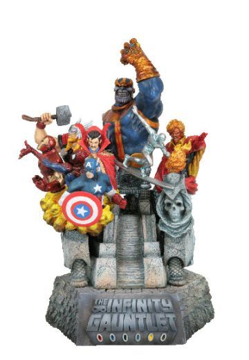 ジオラマ The Infinity Gauntlet Adam Warlock&美国队长&Dr. Strange&Galactus&Hate&钢铁侠&Kronos&Living Tribunal&Lord Chaos&Love&Master Order&シルバーサーファー&スパイダーマン&Thanos&The Stranger&ブレイド&Uatu the Watcher 