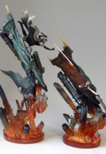 SCULPTURE ARTS 最终幻想VII アドベントチルドレン 克劳德・史特莱夫 Flame Base  | Hpoi手办维基