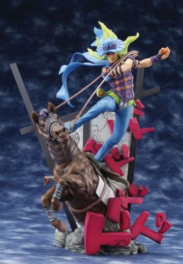 High Standard Statue JoJo的奇妙冒险&スティール・铁球・ラン 杰洛・谢皮利&威尔キリー Araki color ver.  | Hpoi手办维基