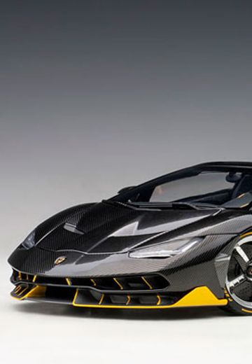 1/18 兰博基尼 Centenario Roadstar (碳黑色主色/黄色强调色)