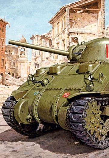 1/72 WW.II 英军 M4A4 谢尔曼轻型坦克 皇家轻骑兵团 | Hpoi手办维基