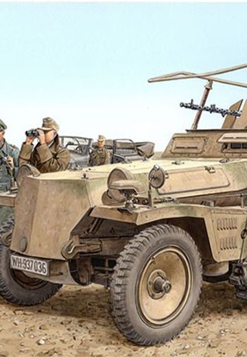 1/35 WW.II 德国陆军 Sd.Kfz.250/3 半履带轻型装甲车＆隆美尔手办 | Hpoi手办维基