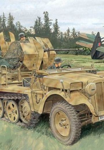 1/35 WW.II 德国军 1t半运输车 Sd.Kfz. 搭载10/5 20mm防空炮
