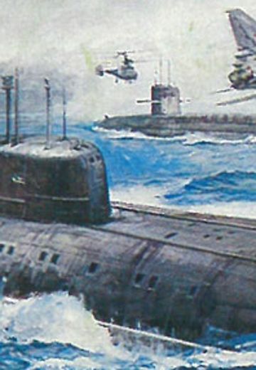 NO.7006  1/700 美国海军 本杰明·富兰克林级战略核潜艇 vs 苏联 塞拉级攻击核潜艇 | Hpoi手办维基