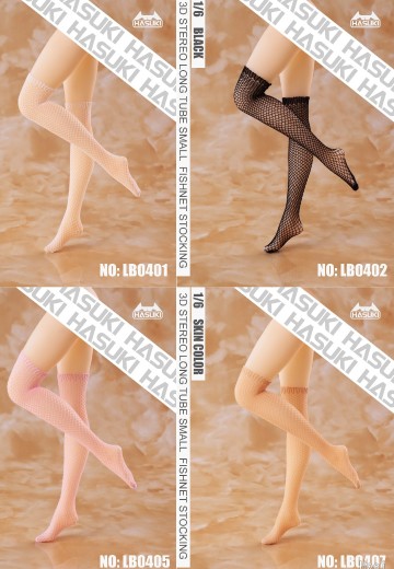 LB04 3D立体长筒袜小网 无缝袜