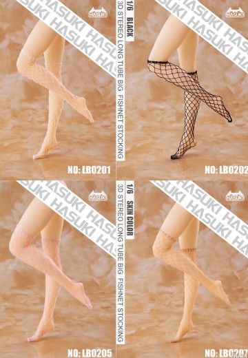 LB02 3D立体长筒袜大网 无缝袜