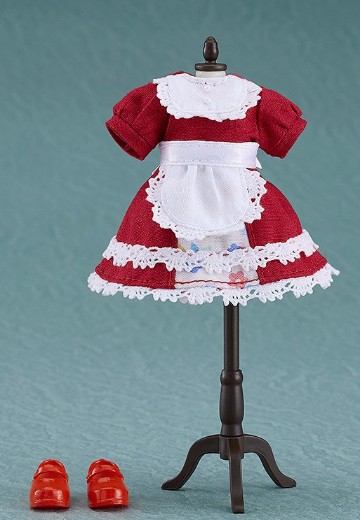 粘土娃 服装套组 复古连身裙（红色/黑色） | Hpoi手办维基