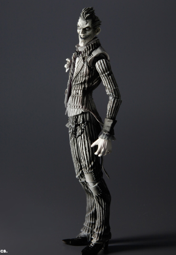 PLAY ARTS改 蝙蝠侠：阿卡姆疯人院 小丑（黑白配色） | Hpoi手办维基