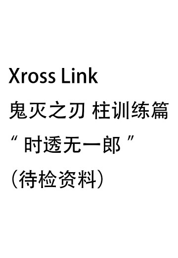 Xross Link 鬼灭之刃 柱训练篇“时透无一郎”（待检资料）