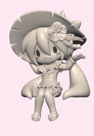 初音未来系列 Fuwa Petit 小坐系列奖品人偶 “初音未来”组合2（泳装） | Hpoi手办维基