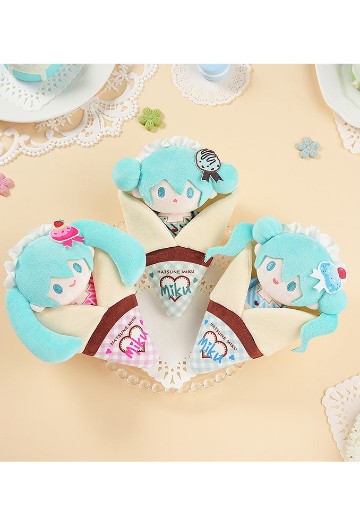 虚拟歌手系列01 初音未来 松软系列 可丽饼玩偶吊饰 A/B/C