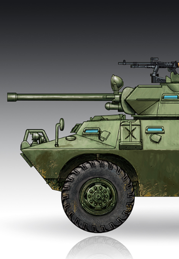 编号：07442 1/72 装甲车辆系列 美国LAV-150型轮式装甲车90mm炮