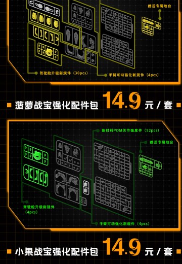 菠萝战宝&小果战宝 强化配件包