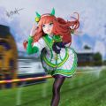 赛马娘，无声铃鹿白模涂装展示。
