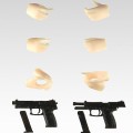 小军械库 LAOP12 figma用 持枪用手掌零件 2 手枪套装