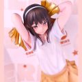 因害羞而缩起来的啦啦队少女