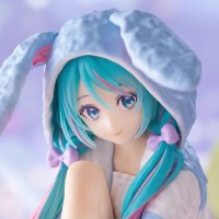 初音未来 压泡面人偶-兔耳睡衣蓝色款-