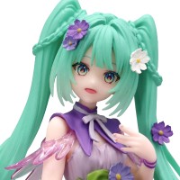 初音未来 压泡面人偶 花仙子系列—紫色波斯菊仙子—