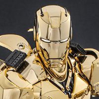 《钢铁侠》钢铁侠Mark3 (电镀亮金版)  1:6比例合金珍藏人偶