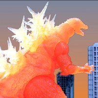 东宝极致系列 橙色透明燃烧版 哥斯拉-1.0