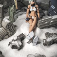 给水狼买的救生圈还没到...先用沙滩凑合一下