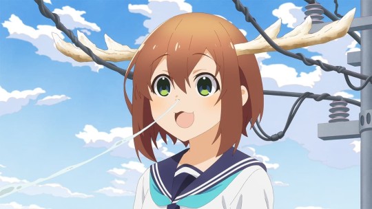 少女与鹿的相遇