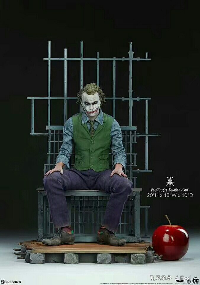 Sideshow 300717 20寸 蝙蝠侠 黑暗骑士Joker小丑 监狱情景 PF雕像 