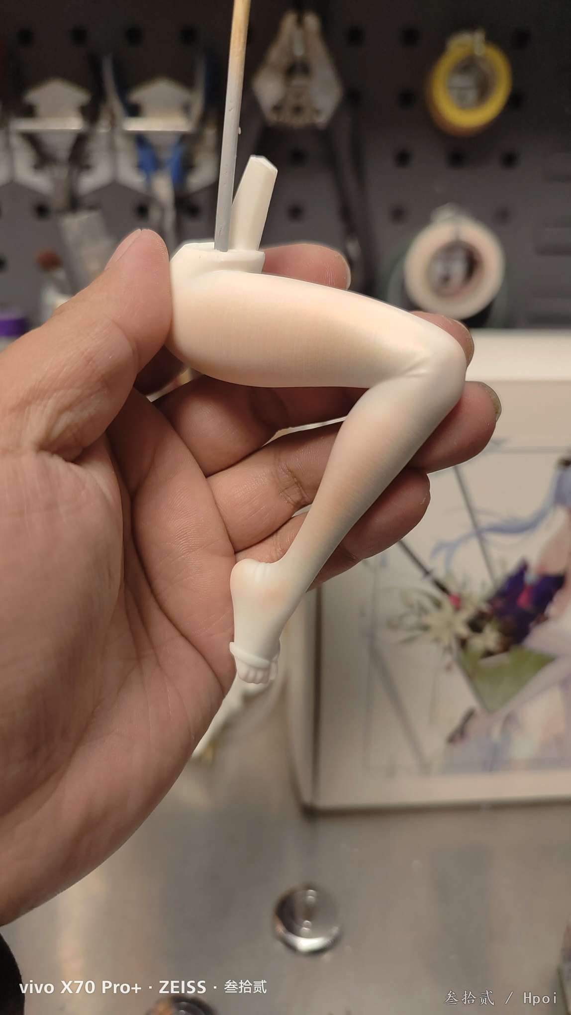 神里绫华，白模涂装展示。