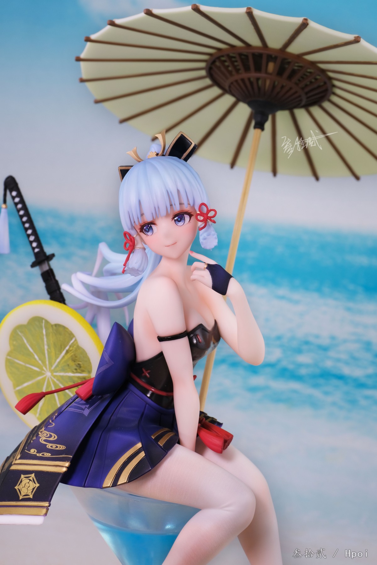 神里绫华，白模涂装展示。