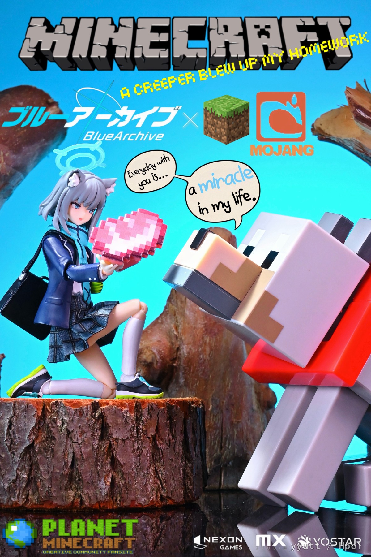 家人们除夕捡只🐺～～入侵mc世界的Shiroko桑