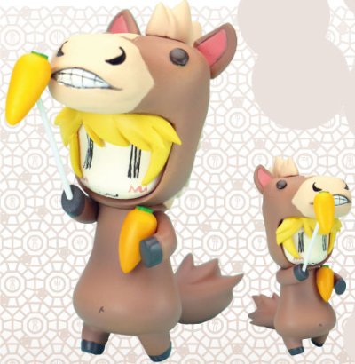 へっぽこ干支フィギュア ぽこうま/茶 RESI-CARAT（塗装済み組立てキット）