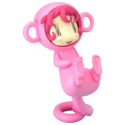 へっぽこ干支フィギュア ぽこさる/ピンク RESI-CARAT（塗装済み組立てキット）