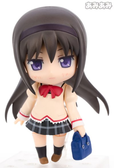 粘土人 魔法少女小圆 晓美焰 制服Ver. （汪达ーフェスティバル2012、グッドスマイルOnlineショップ限定）