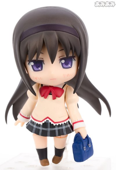 粘土人 魔法少女小圆 晓美焰 制服Ver. （汪达ーフェスティバル2012、グッドスマイルOnlineショップ限定）