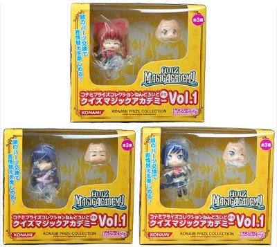 问答魔法学院 迷你黏土人 Vol.1 阿珞薇/マラリヤ/ユリ ３種SET 