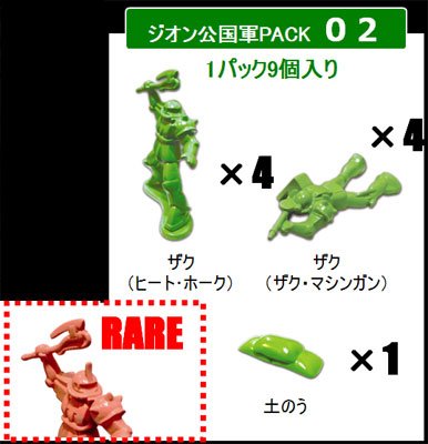 並ベストショー 高达 机の上が一年戦争になる？！ ジオン公国軍PACK 02