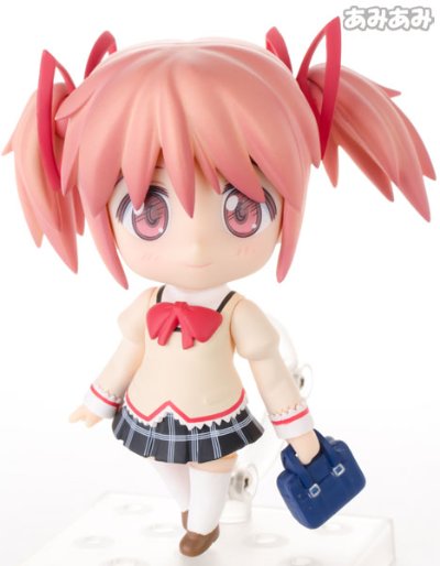 粘土人 魔法少女小圆 鹿目圆香 制服Ver. （汪达ーフェスティバル2011夏、グッドスマイルOnlineショップ受注生産）