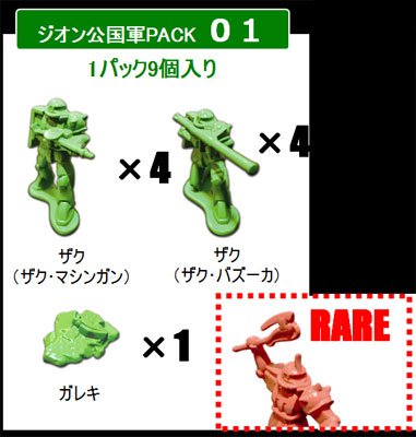 並ベストショー 高达 机の上が一年戦争になる？！ ジオン公国軍PACK 01