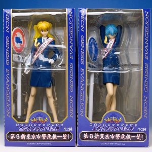 EVA EXフィギュア 第3新东京市警危机一髪 绫波丽＆明日香 2种套件