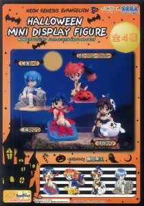 EVA 万圣节ミニディスプレイフィギュア 绫波丽＆明日香＆葛城ミサト＆伊吹摩耶 4种SET 