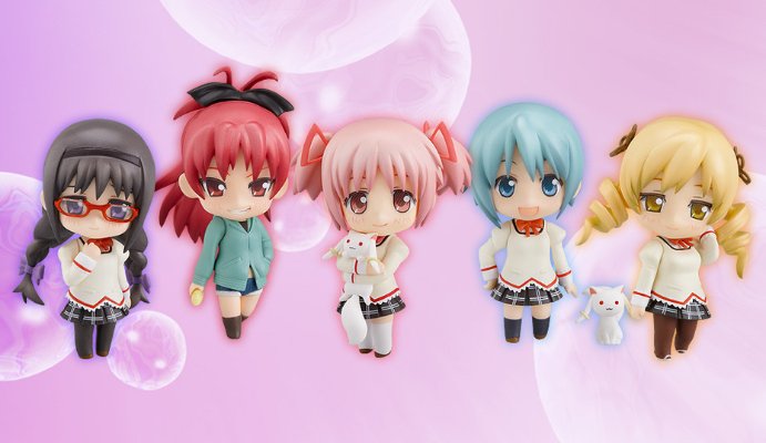 迷你黏土人 魔法少女小圆 キュゥべえ&美树 さやか 