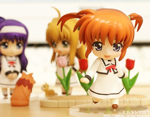 迷你黏土人 魔法少女奈叶MOVIE 1st 艾莉莎・バニングス&尤诺・斯克莱亚 School Uniform 