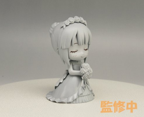 黏土人配件 婚礼服 纯白色