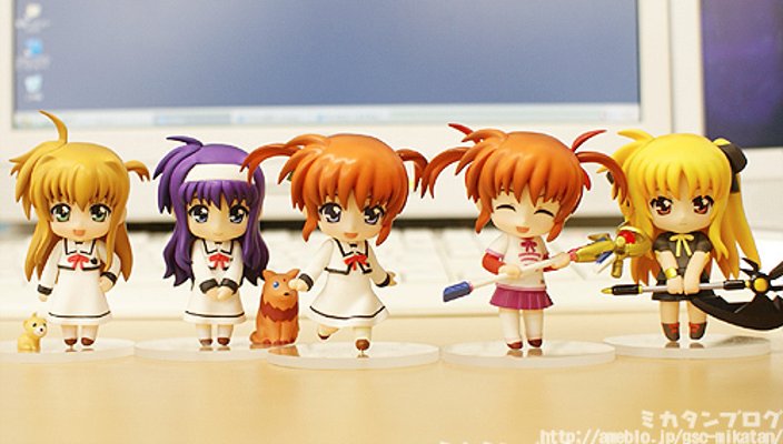 迷你黏土人 魔法少女奈叶MOVIE 1st 高町奈叶 School Uniform 