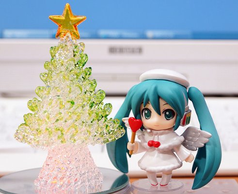 迷你黏土人 VOCALOID 初音未来 Christmas Piano Cake 