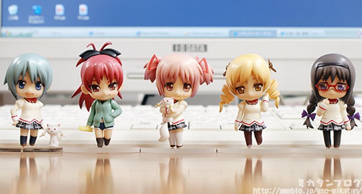 迷你黏土人 魔法少女小圆 キュゥべえ&美树 さやか 