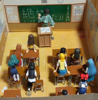 サンデーxマガジン50周年コラボ Figure Set かってに改蔵 名取 羽美&坪内 地丹 圣サンマガ学园 6时限目 