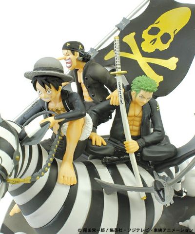 デスクトップリアルマッコイ 海贼王 モンキー･D･ルフィ&罗罗亚・索隆&乌索普 Mastermind Ver. 